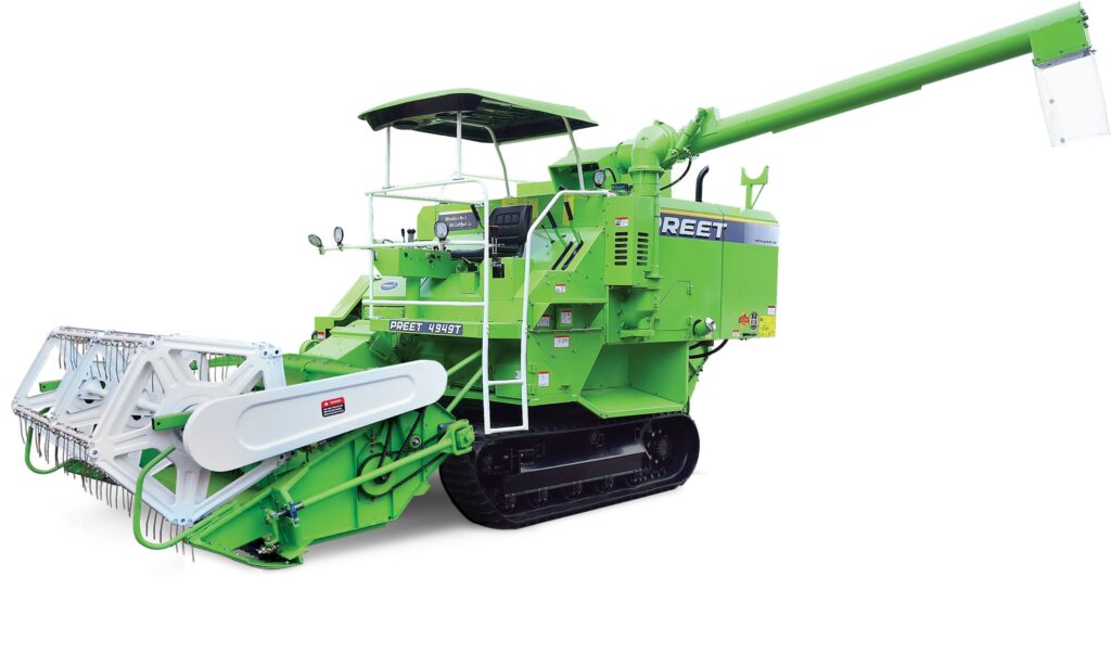 PREET 4949T  Self Propelled Track Type Combine Harvester Price* in India | Specifications