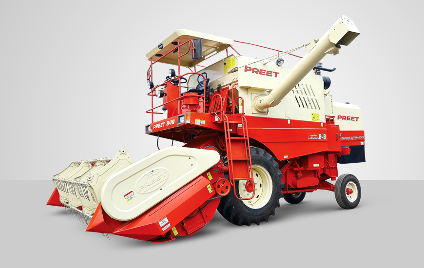 PREET 849 Self Propelled Mini Combine Harvester Price* in India | Specifications