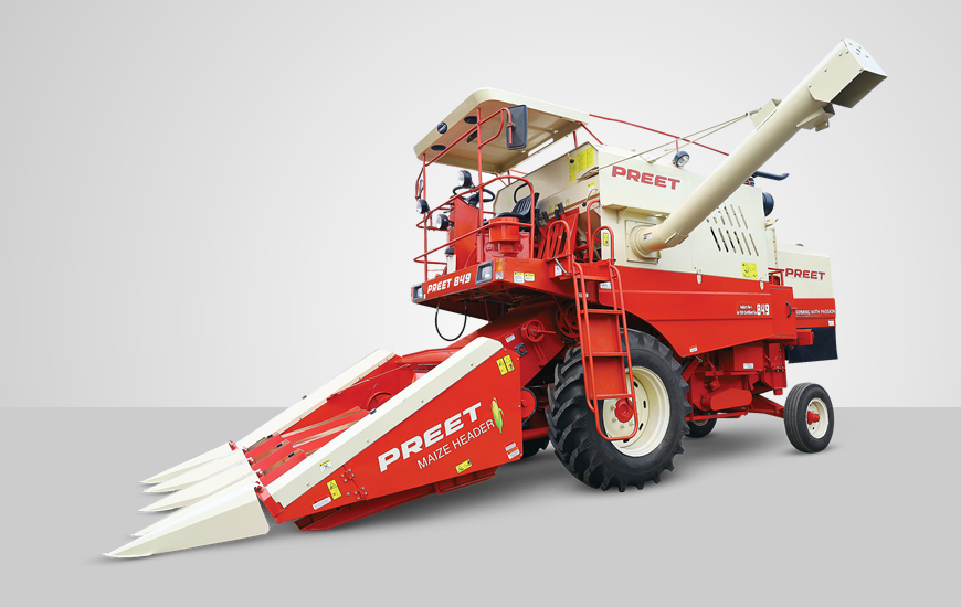 PREET 849 Mini Maize Harvester Self Propelled Mini Combine Harvester Price* in India | Specifications