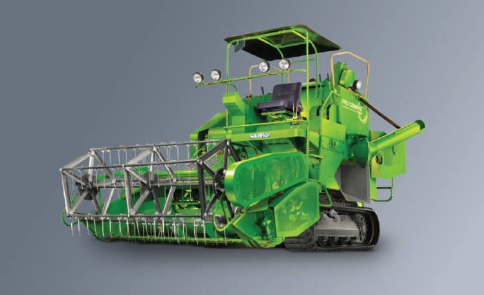Swaraj Pro combine 7060 track Self Propelled Combine Harvester Price* in India | Specifications